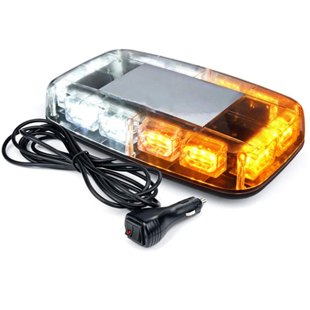 Labwork 36LED Strobe Beacon Light Rooftop Flashing Emergency Warning Amber/White