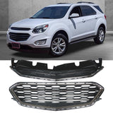 Grille Grill Bumper Front Upper For 2016 2017 Chevrolet Equinox Black 2pcs NEW