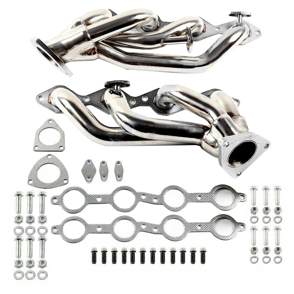 Labwork Exhaust/Manifold Shorty Header Stainless Steel For 99-03 Chevy/GMC GMT800 8Cyl