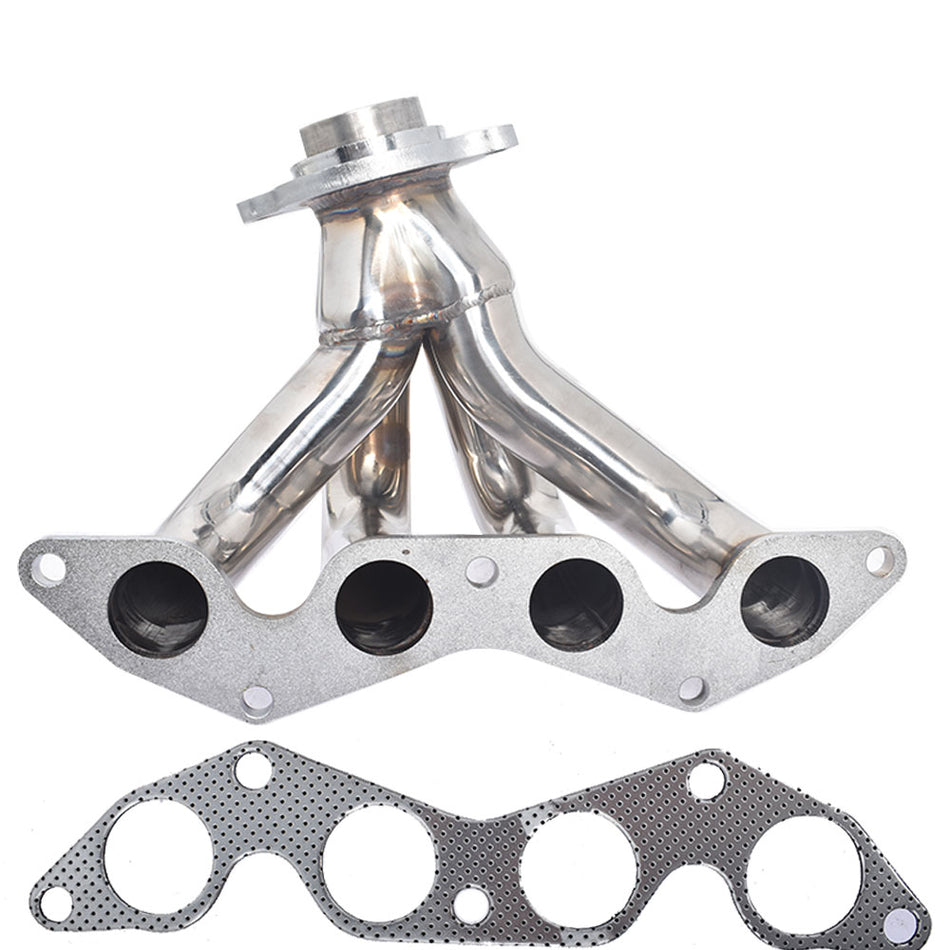 Labwork Racing Manifold Shorty Header Exhaust Stainless For 02-04 Honda Civic EX 1.7L