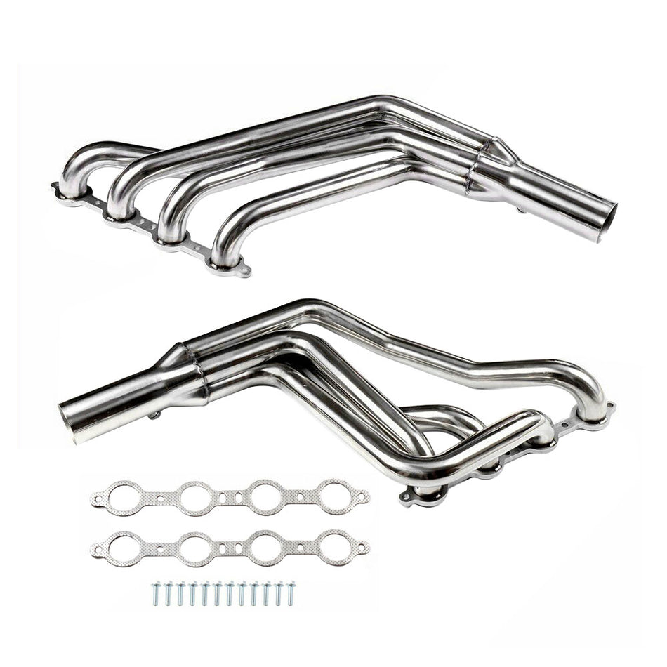 Labwork For 67-74 SBC V8 LS/LS1-LS6 LSX Swap Stainless Long-Tube Header Exhaust Manifold