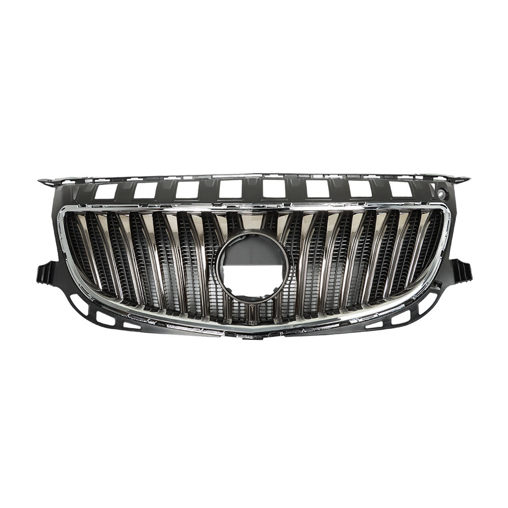 labwork Front Upper Grille Assembly For 2015-16 2017 Buick Regal Chorme Black Trim Grill