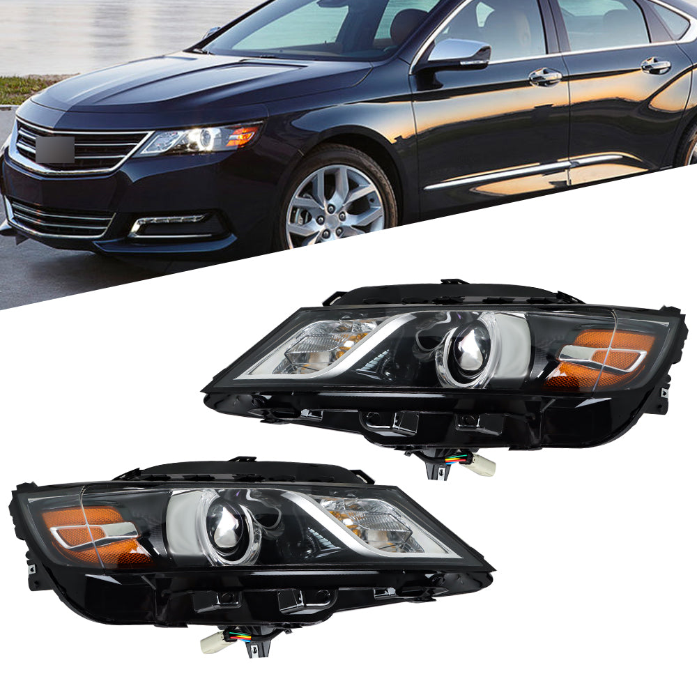 Pair LH+RH Headlights Assembly HID/Xenon For 2015-2020 Chevy Impala Headlamps