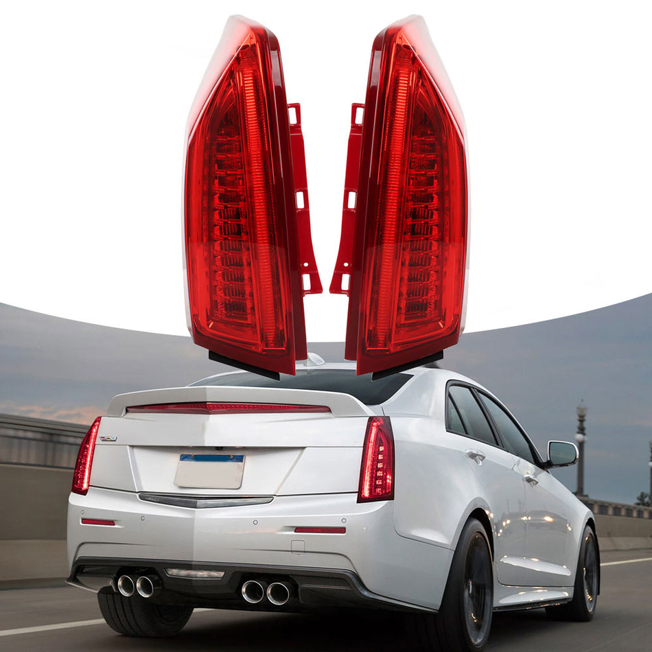 Labwork Pair LED Tail Lights Lamp For 2013-17 Cadillac ATS Rear Left+Right Side