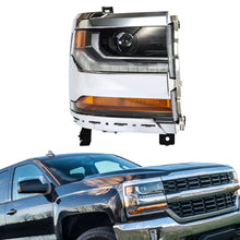 Load image into Gallery viewer, Passenger Headlight For 2011-16 Chevy Silverado 1500 HID/Xenon w/ LED Clear Lens