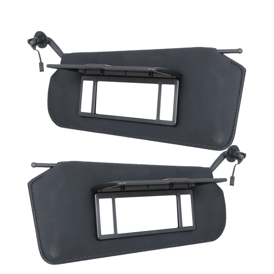 labwork Left Driver and Right Passenger Side Black Sunvisors Sun Visor A Pair with Updated LED Lights Mirror Replacement for Corvette C5 1997-2004 10442033 10442034