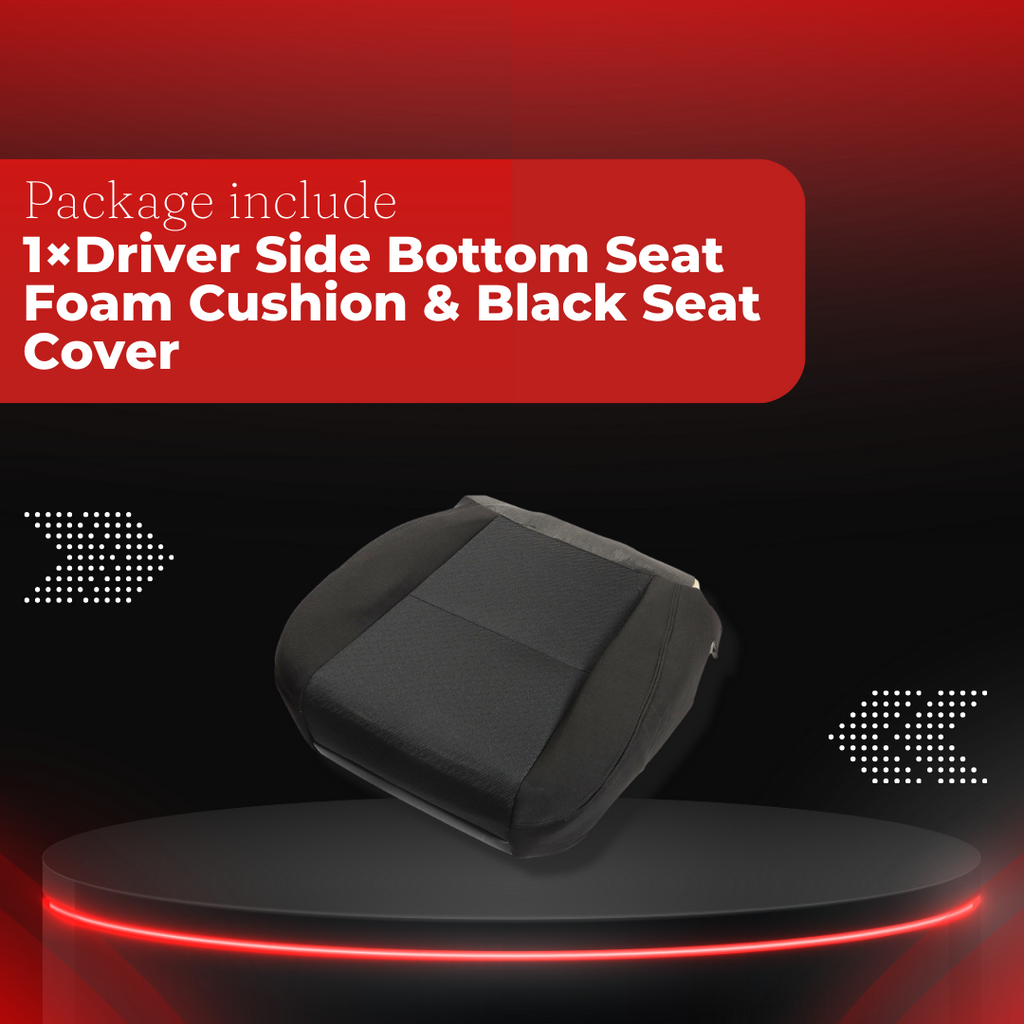 labwork Cloth Driver Bottom Seat Cover+Foam Cushion For 07-14 Chevy Silverado