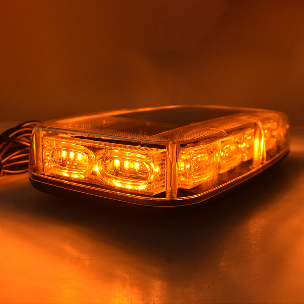 labwork 2pcs Amber LED Strobe Light 48 LED Roof Top Strobe Lights, Roof Top Strobe Lights, Hazard Light Emergency Safety Lamps for Trucks, Construction Vehicles Safety Warning