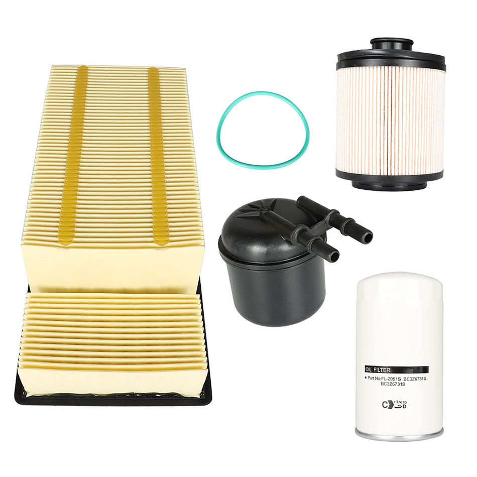 labwork Oil & Fuel Filter & Air Filter kit FL-2051-S FD-4615 Replacement for Ford F250 F350 F450 F550 Diesel 11-16 6.7L