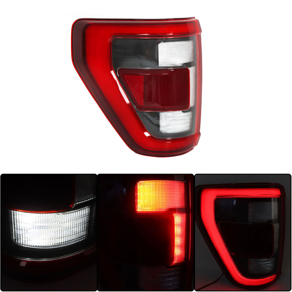 Left Tail Light Assembly For 2021-2023 Ford F-150 w/ Blind Spot LED Driver Side