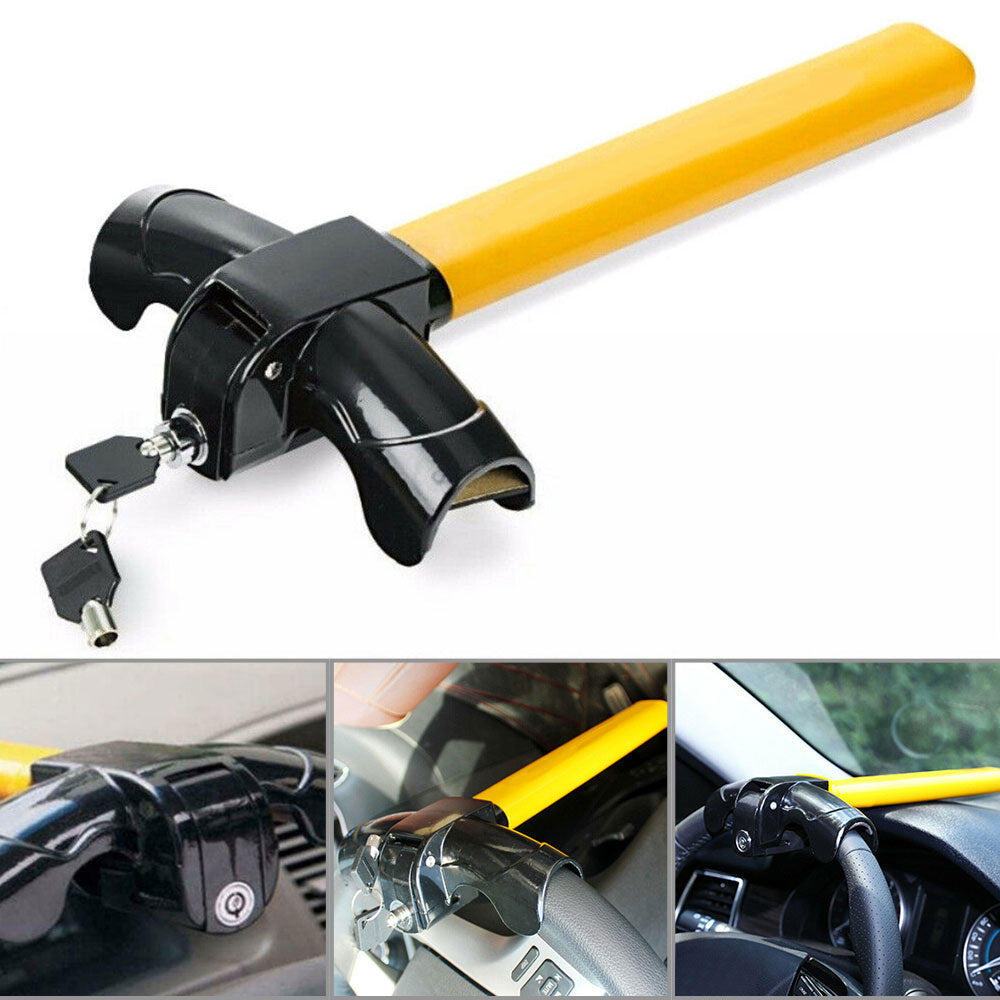 Universal Steering Wheel Lock AUTO Anti Theft Car Security Rotary Heavy Duty