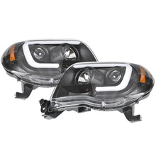 Load image into Gallery viewer, Clear LED Tube Projector Headlights Headlamps Black For Toyota Tacoma 2005-2011