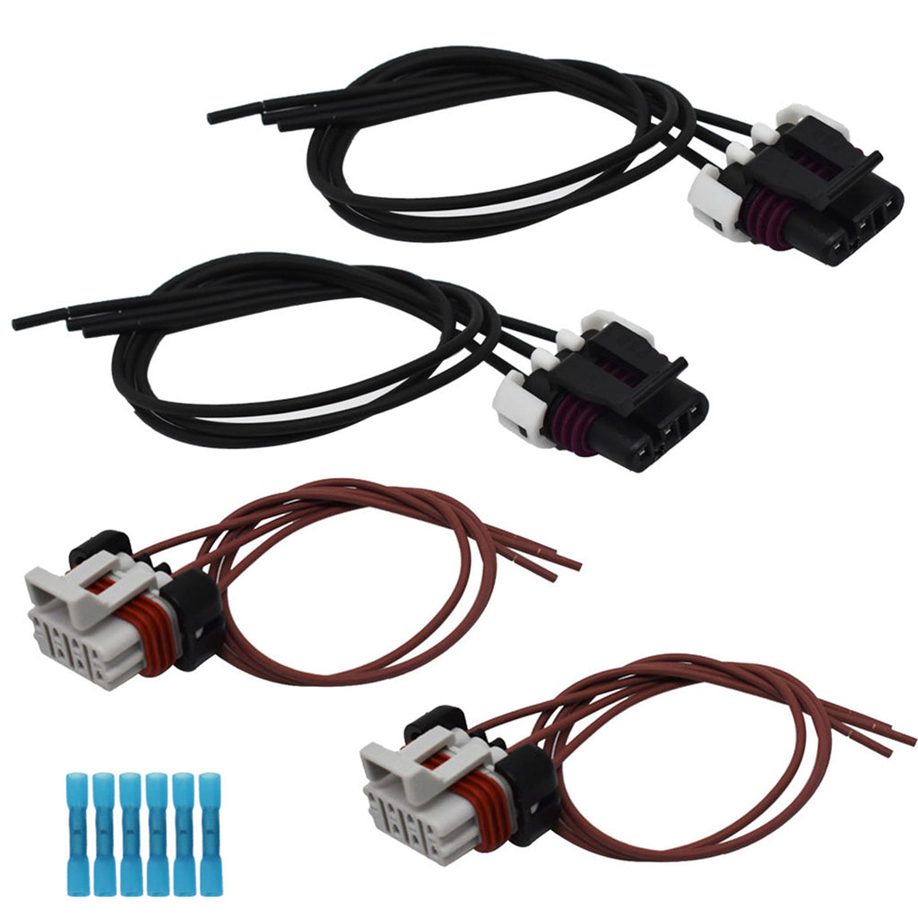 Labwork 2Pcs Headlight/Turn Signal Harness For 00-14 Freightliner Columbia Truck