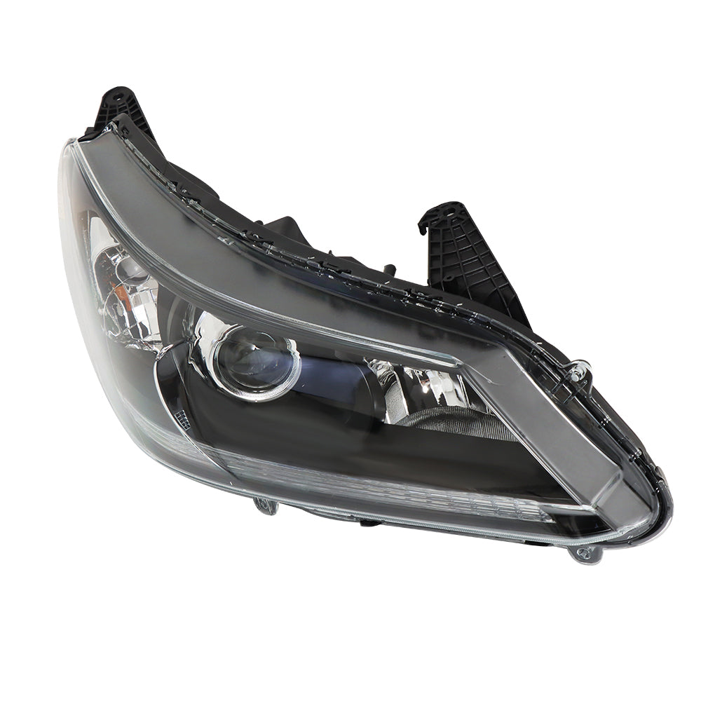 Halogen Headlamps For 2013-2015 Honda Accord Sedan Black Headlights Passenger RH