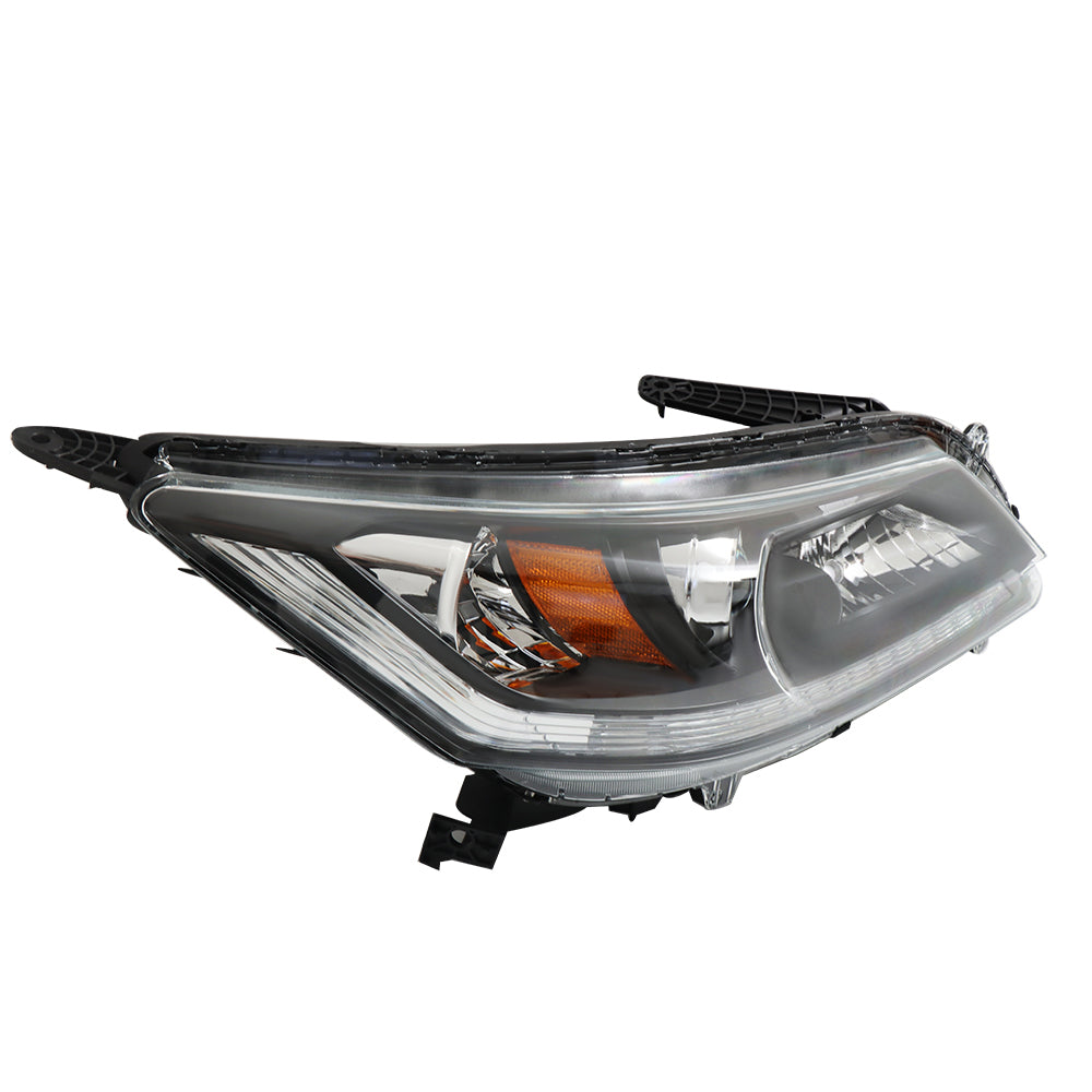 Halogen Headlamps For 2013-2015 Honda Accord Sedan Black Headlights Passenger RH