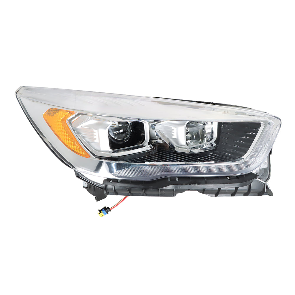 Labwork Passenger Right For 2017-2019 Ford Escape Clear HID W/LED DRL Chrome Headlight