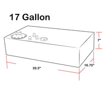 Load image into Gallery viewer, 17 Gallon/64L Street Rod Aluminum Race Fuel Cell Gas Tank w/ Cap &amp; Level Sender