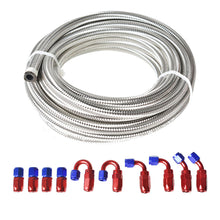 Load image into Gallery viewer, labwork 20 Feet Braided Fuel Hose Line w/ Swivel Hose End Fitting Kit 4AN 6AN 8AN 10AN 12AN