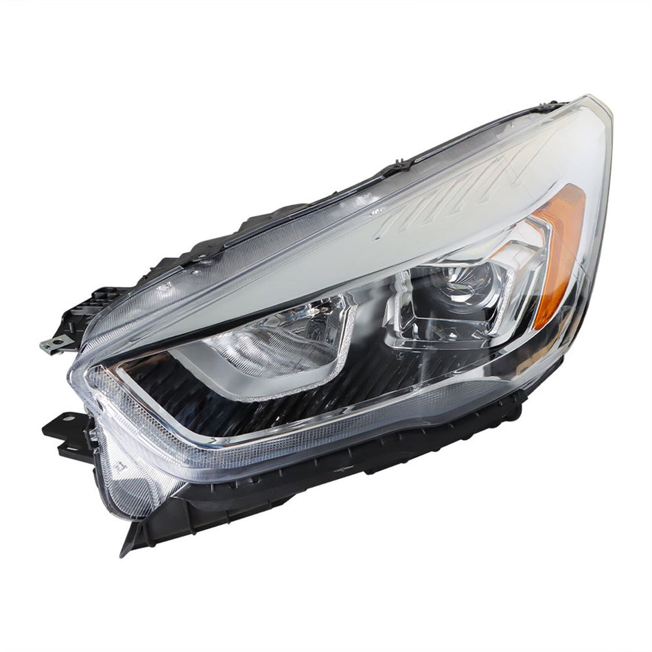 labwork Headlight Assembly Replacement for 2017-2019 Ford Escape with LED DRL Chrome Halogen Left Driver FO2502351