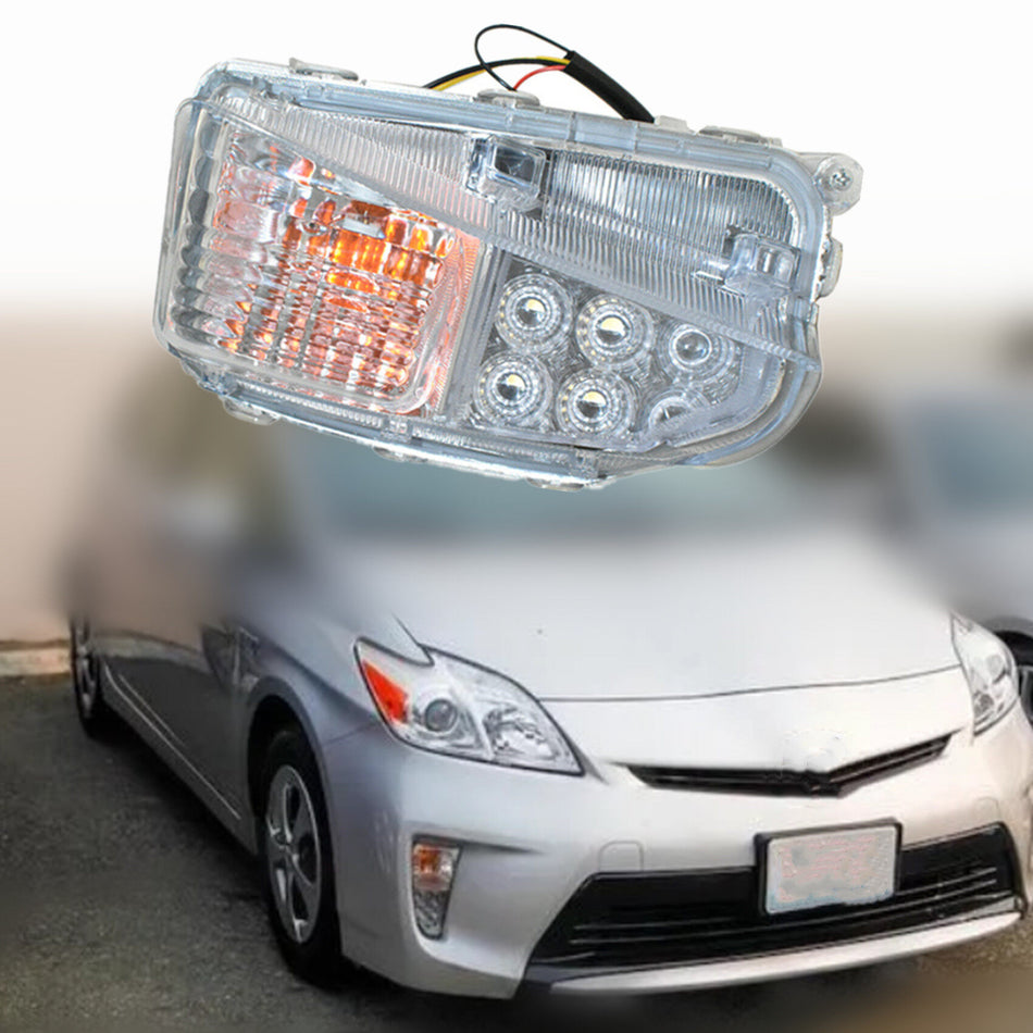 labwork DRL LED Fog Lights Assembly 8152147060 Replacement for 2010-2015 Toyota Prius Clear Lens Right Side (Passenger Side)