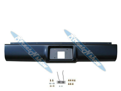 labwork Rear Steel Bumper Roll Pan Fleetside W/License Light Replacement for 1988-2013 Silverado/Sierra Fleetside