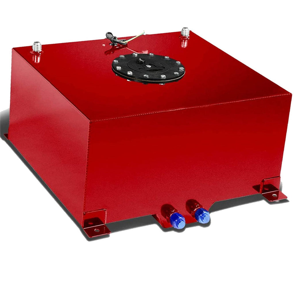 10 Gallon Red Coated Aluminum Racing/Drifting Fuel Cell Gas Tank+Level Sender Lab Work Auto