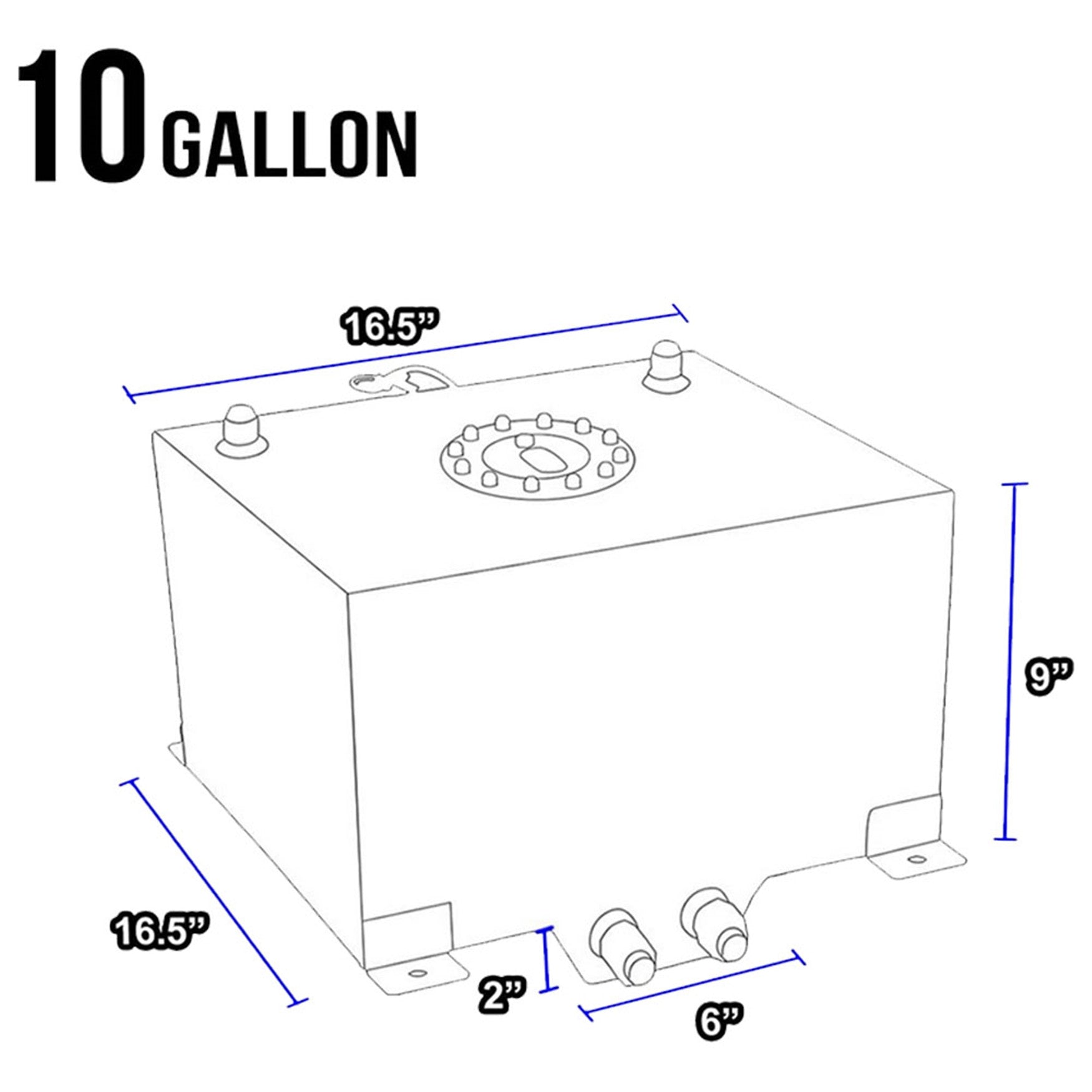 10 Gallon Red Coated Aluminum Racing/Drifting Fuel Cell Gas Tank+Level Sender Lab Work Auto