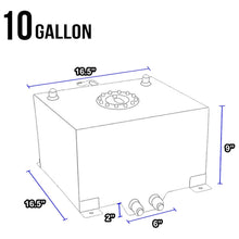 Load image into Gallery viewer, 10 Gallon Red Coated Aluminum Racing/Drifting Fuel Cell Gas Tank+Level Sender Lab Work Auto