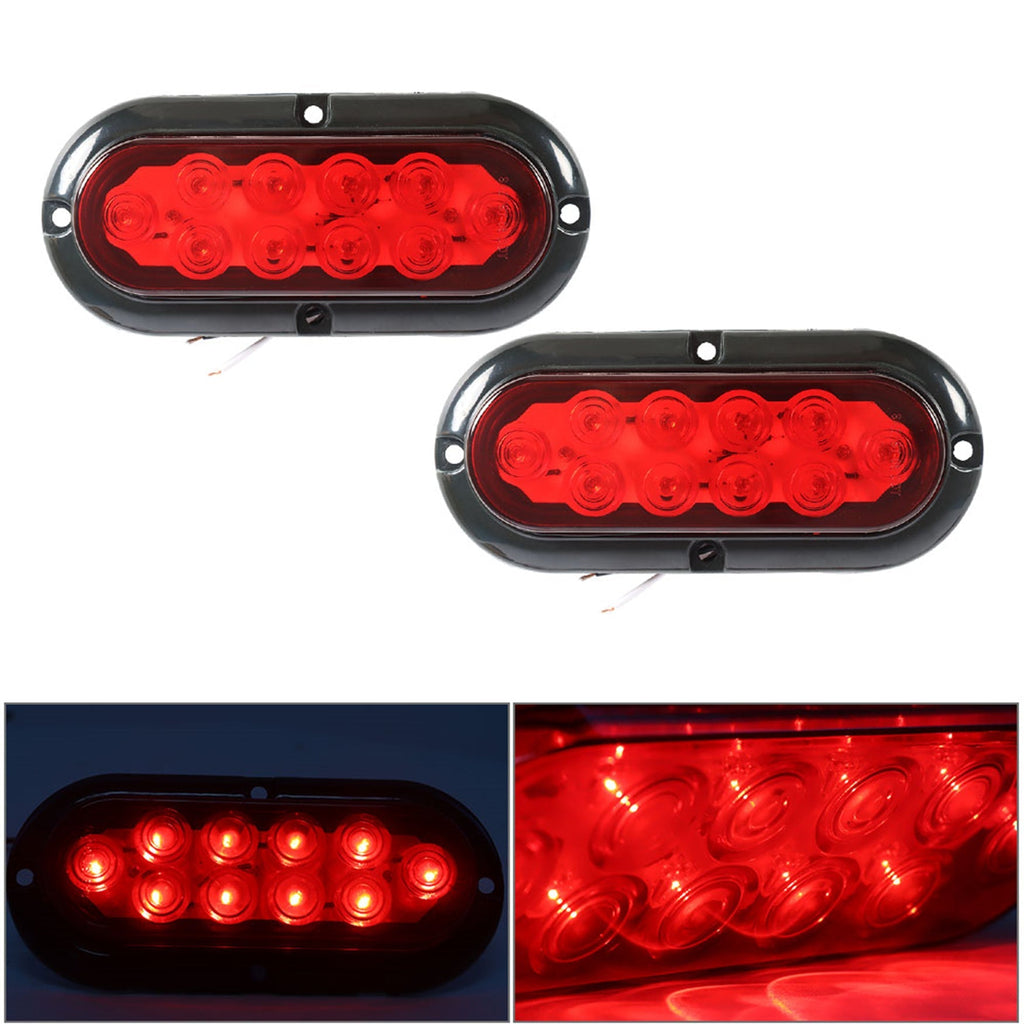 10× LED Upgrade Rear Waterproof Red Truck Boat Trailer Marker Tail Light Kit Lab Work Auto