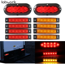 Load image into Gallery viewer, 10× LED Upgrade Rear Waterproof Red Truck Boat Trailer Marker Tail Light Kit Lab Work Auto