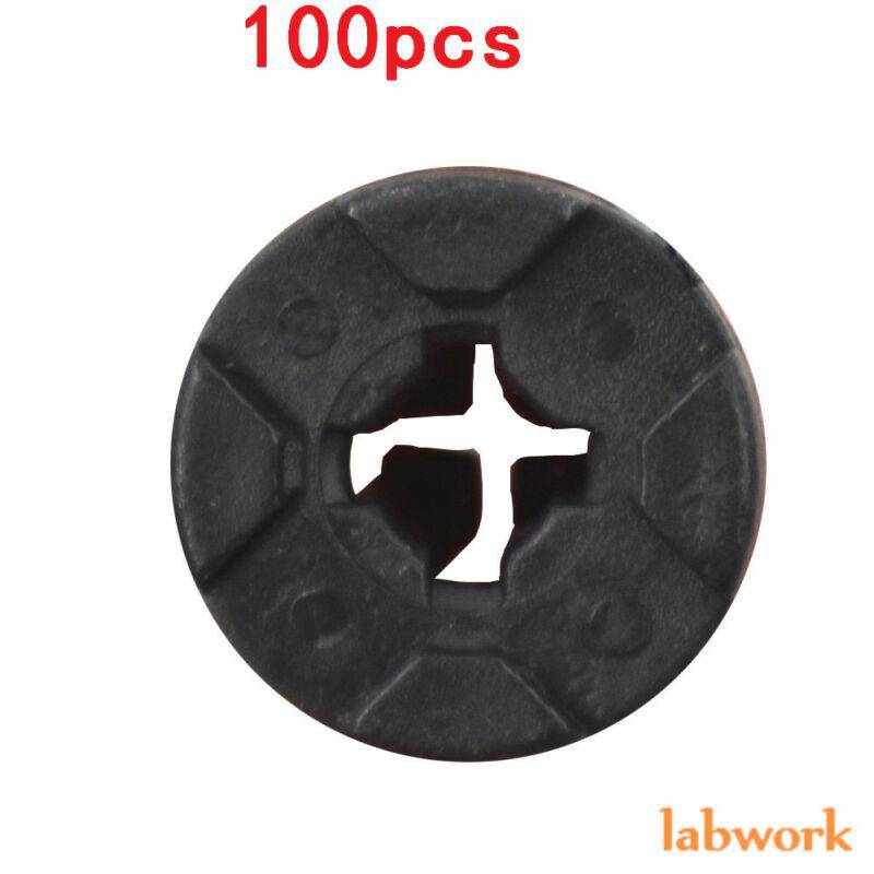 100x Bumper Clips 8mm Plastic Rivet Fastener Mud Flaps Fender Push for NISSAN US Lab Work Auto