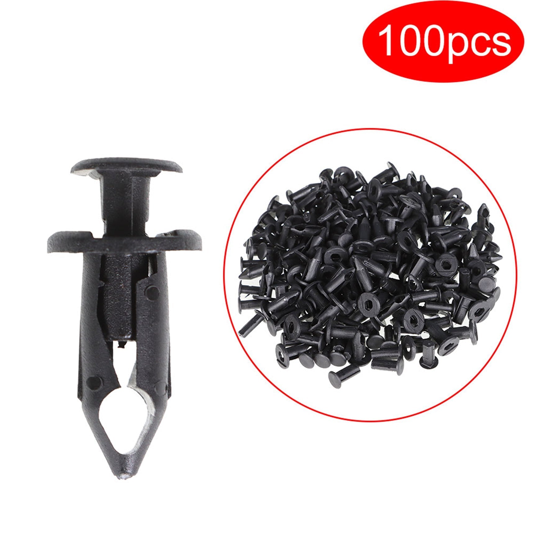 100x Car 8mm Dia Hole Plastic Rivets Fastener Auto Fender Bumper Push Pin Clips Lab Work Auto