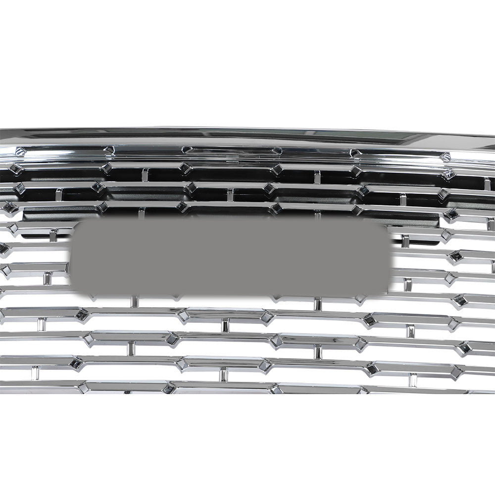 Labwork Front Plastic Grille Bumper Fit For 2015-2020 GMC Yukon Denali Silver Mesh Upper