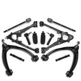 12 Front Upper Lower Control Arm Tierod Kit For Chevy Silverado GMC Sierra 1500