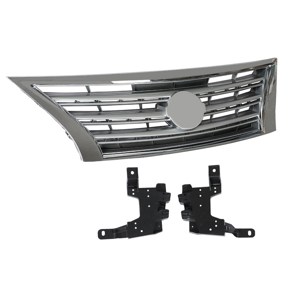 Labwork Front Upper Grille w/2 Supports For 2013-2015 Nissan Sentra Chrome