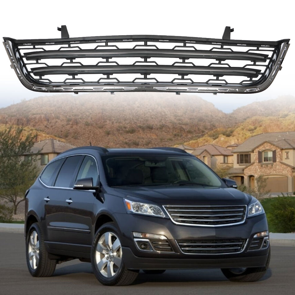 Labwork Front Plastic Grille Bumper For 2013-2017 Chevrolet Traverse Chrome