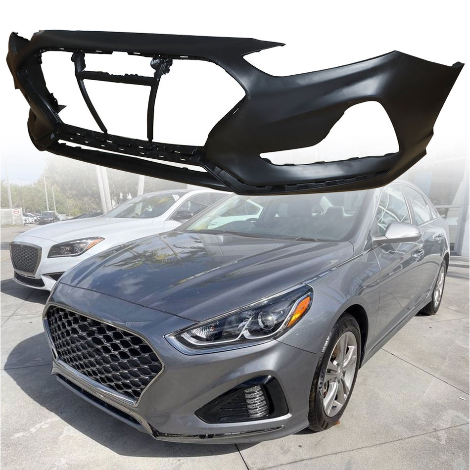 Labwork Front Bumper Cover For 2018-2019 Hyundai Sonata Unfinished Plastic