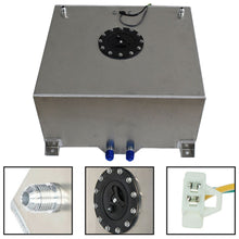 Load image into Gallery viewer, 15 Gallon Polished Aluminum Racing Drift Fuel Cell Tank+Level Sender Lab Work Auto