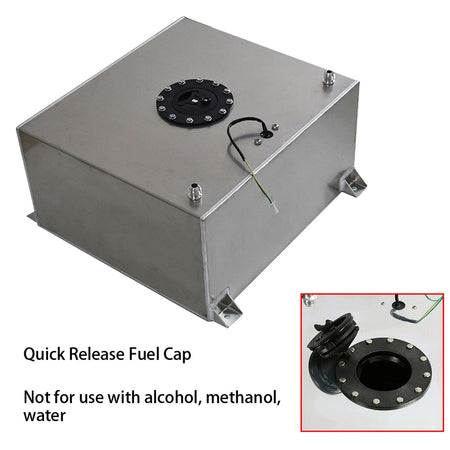 15 Gallon Polished Aluminum Racing Drift Fuel Cell Tank+Level Sender Lab Work Auto