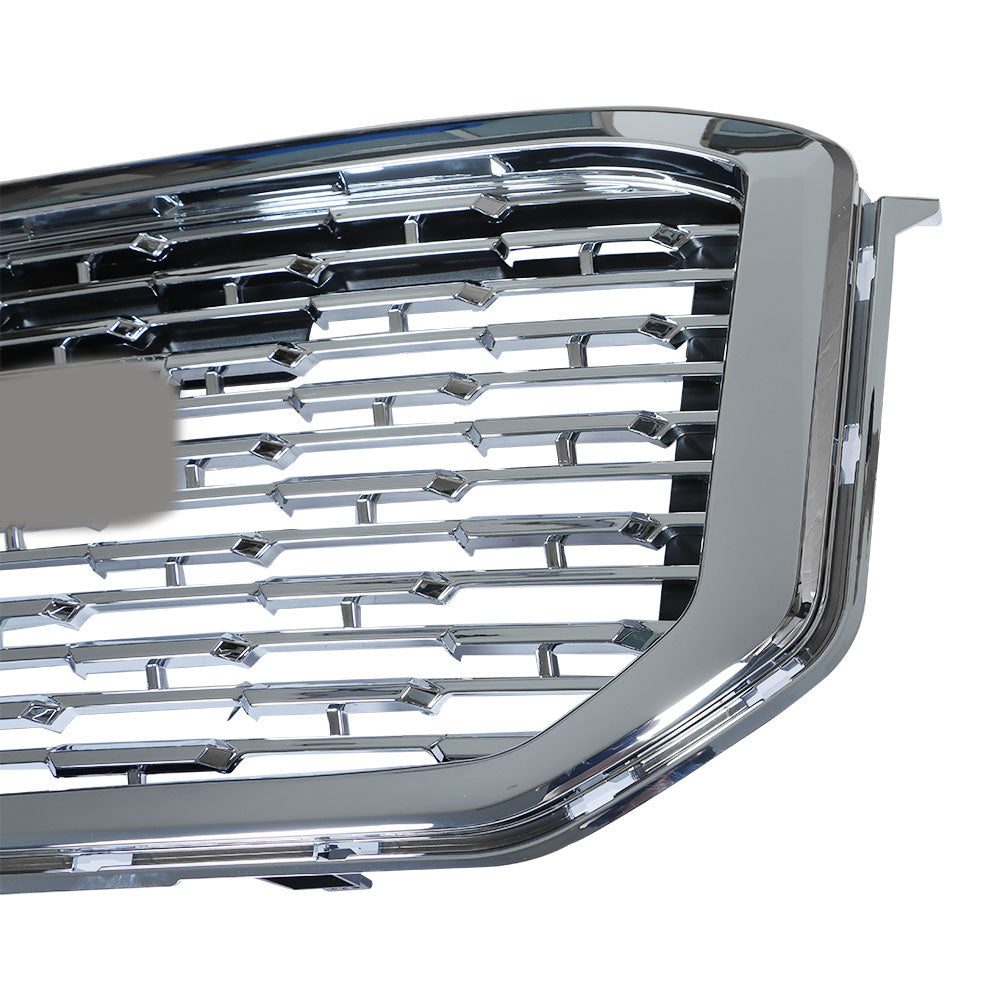 Labwork Front Plastic Grille Bumper Fit For 2015-2020 GMC Yukon Denali Silver Mesh Upper