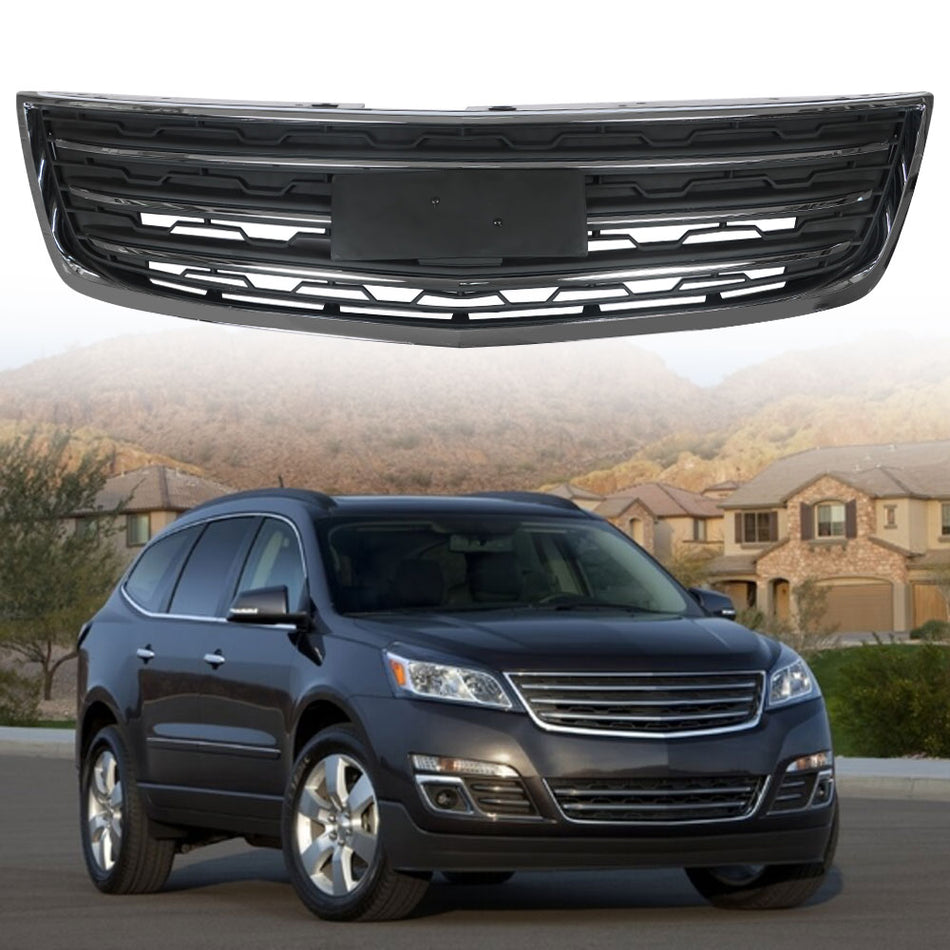 Labwork Front Bumper Upper Grille Molding For 2013-2017 Chevrolet Traverse Chrome