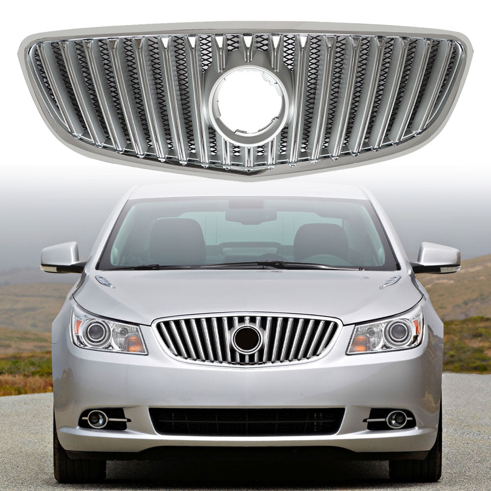 Front Bumper Cover Upper Center Grille Chorme For Buick LaCrosse 2010 - 2013