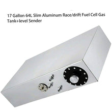 Load image into Gallery viewer, 17 GALLON 64L SLIM ALUMINUM RACE/DRIFT FUEL CELL GAS TANK+LEVEL SENDER NEW Lab Work Auto