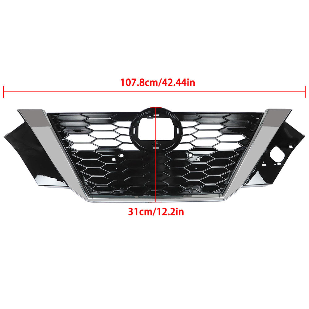 Chrome Front Bumper Upper Grille For 2020 2021 Nissan Sentra 62310-6LB0A