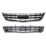 Labwork Front Grille For 2014-2020 Chevrolet Impala Black Chrome Upper Lower Plastic