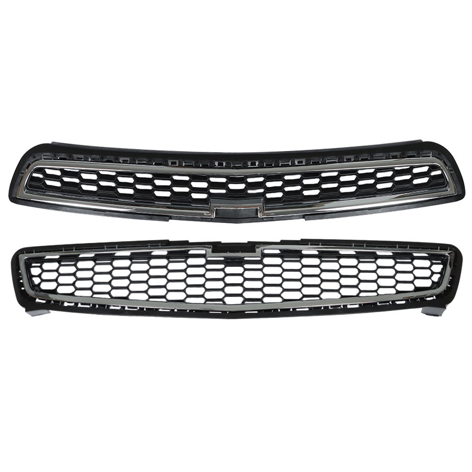 Chrome Front Bumper Upper & Lower Grille Fit For Chevy Malibu LS LT2013 new