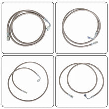 Load image into Gallery viewer, labwork Turbo Oil Feed Line 48 Length Hose Steel Braided -4-4AN 90 Degree x Straight PTFE Line