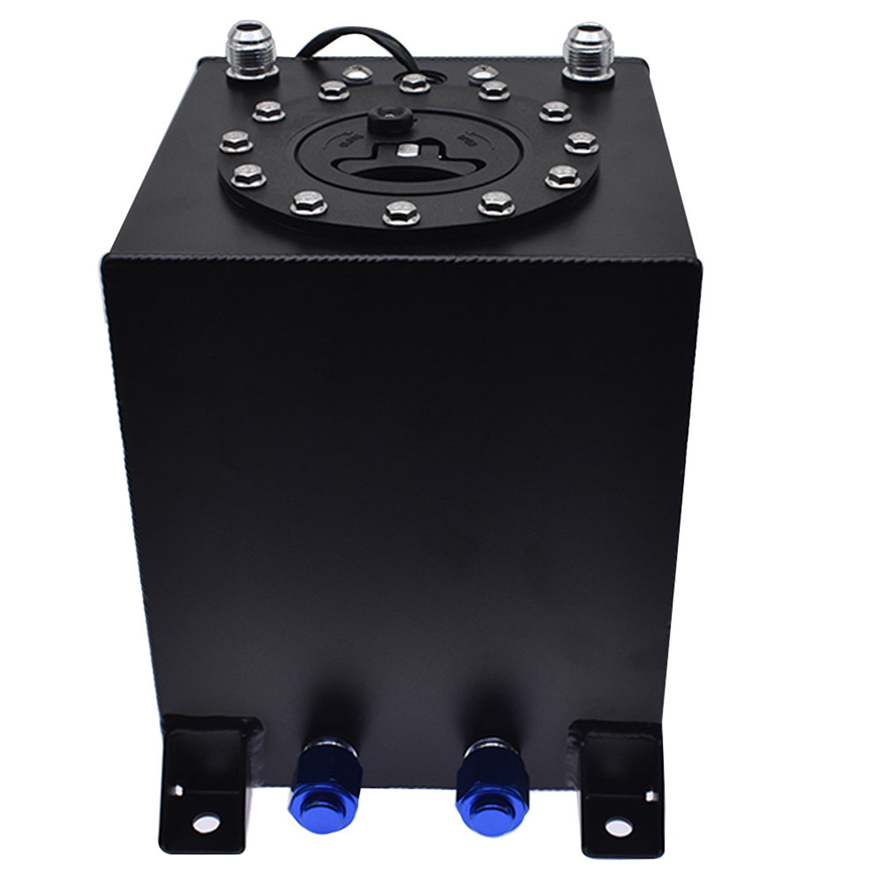 2.5 GALLON DRIFTING FUEL CELL GAS TANK+LEVEL SENDER COATED ALUMINUM RACING BLACK Lab Work Auto