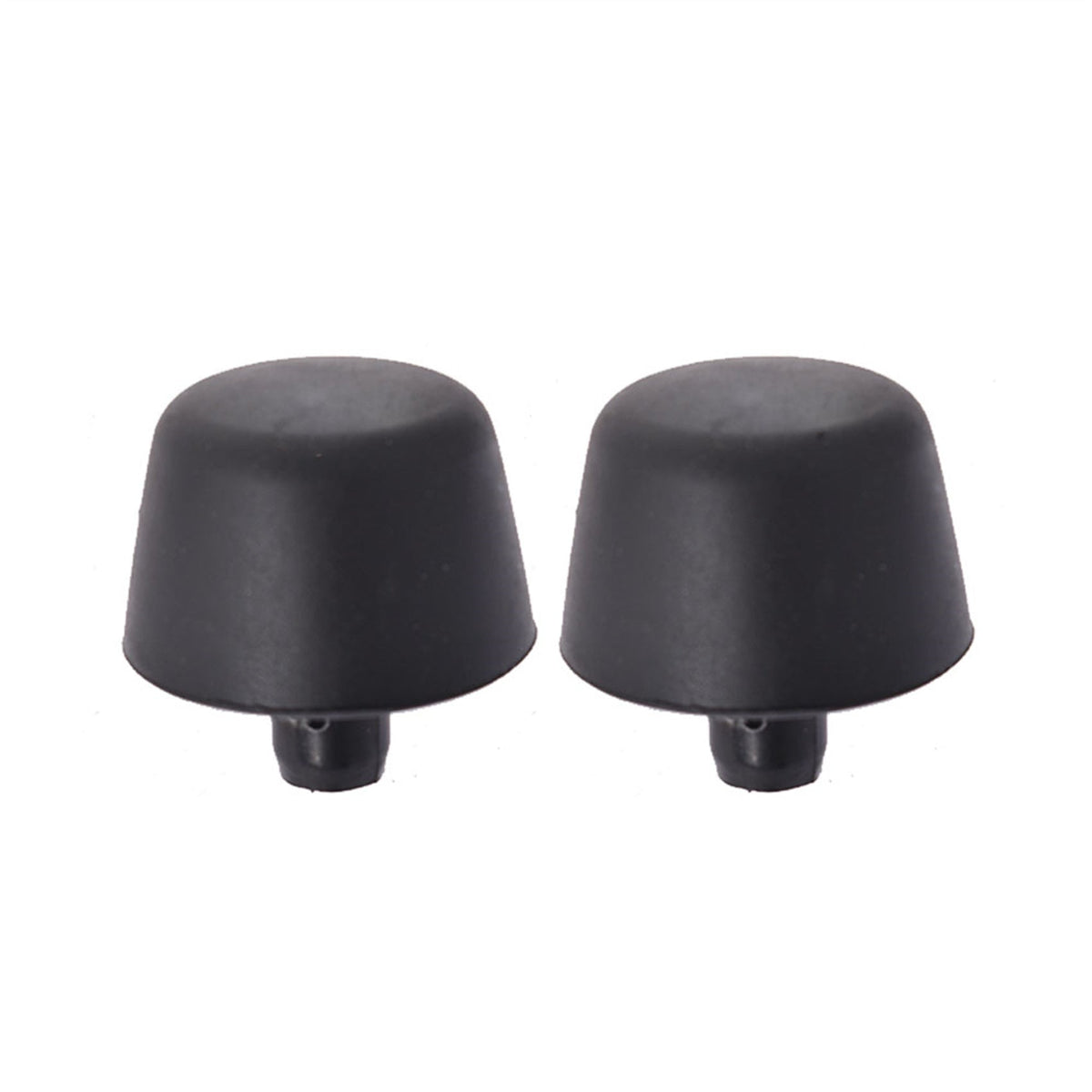 2 Black Rubber Bumper Cushion Hood Stoppers For 07-18 Jeep Wrangler Jk Body Lab Work Auto