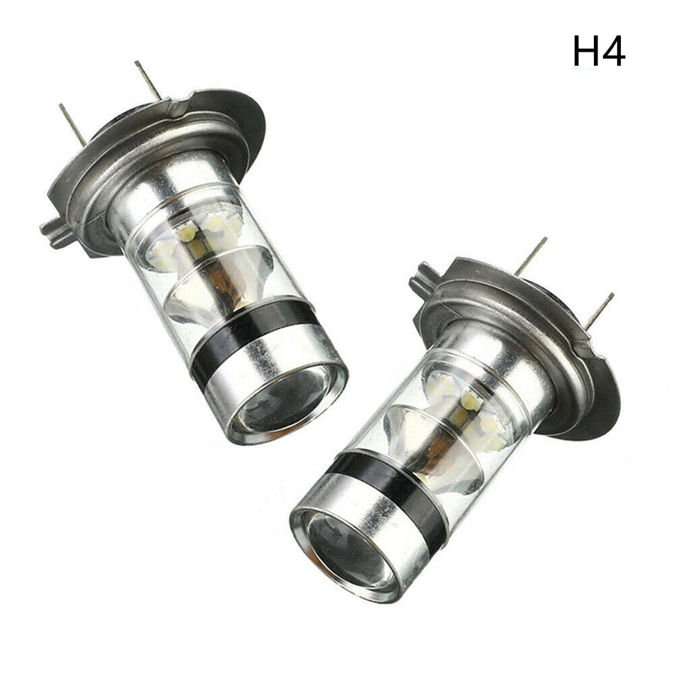 2 x H4 9003 LED 6000K High Low Beam Bright 100W 8000LM White Headlight Bulbs Kit Lab Work Auto